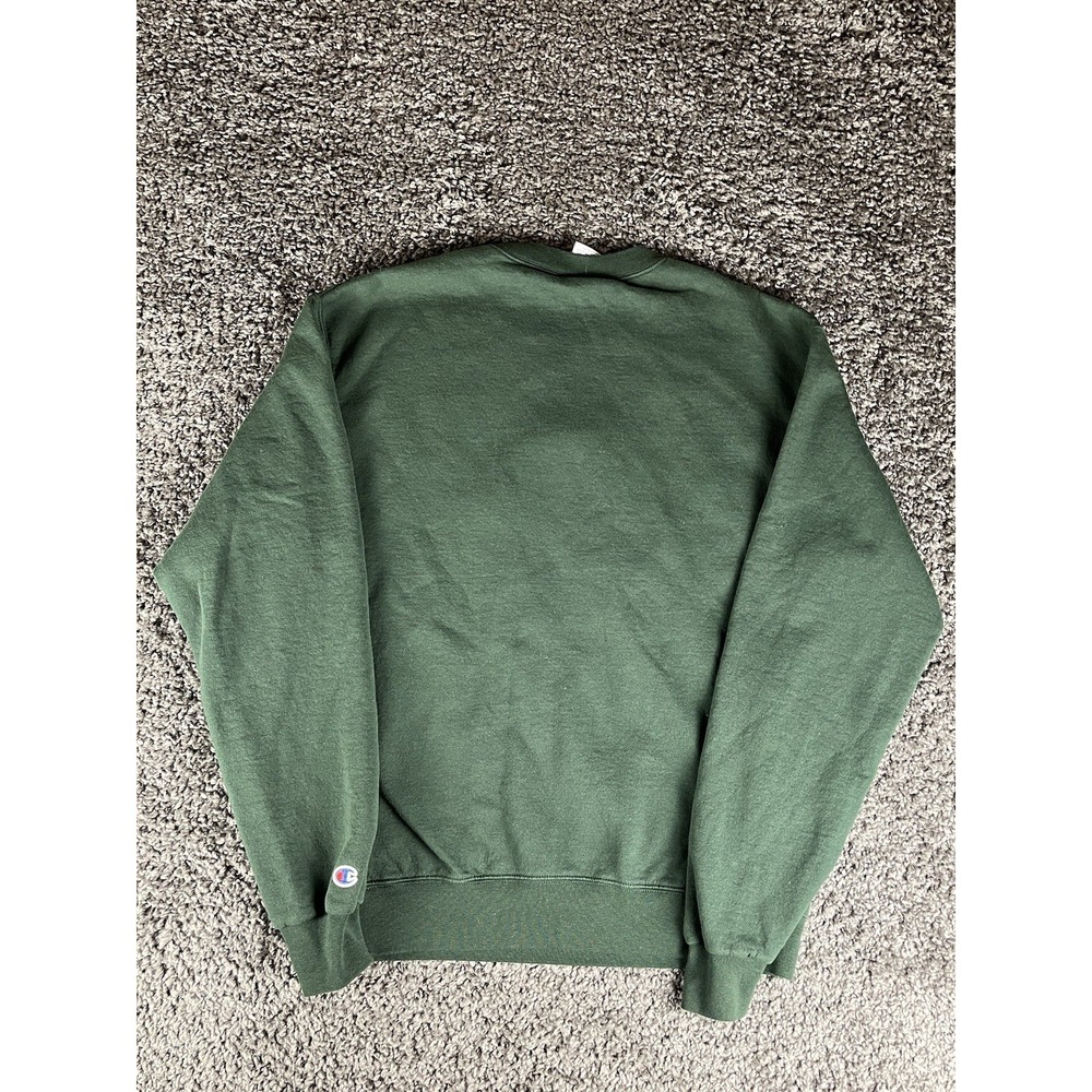 Vintage Style Purdue Champion 1950's Logo Sweater Mens Medium Green Cotton Blend - Picture 6 of 9